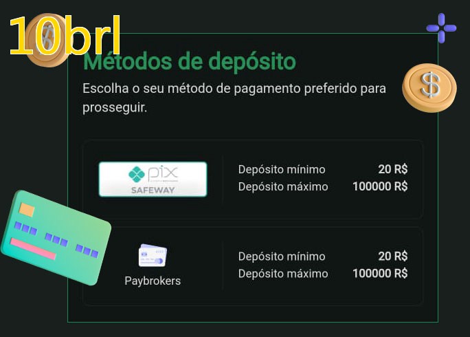 O cassino 10brlbet oferece uma grande variedade de métodos de pagamento